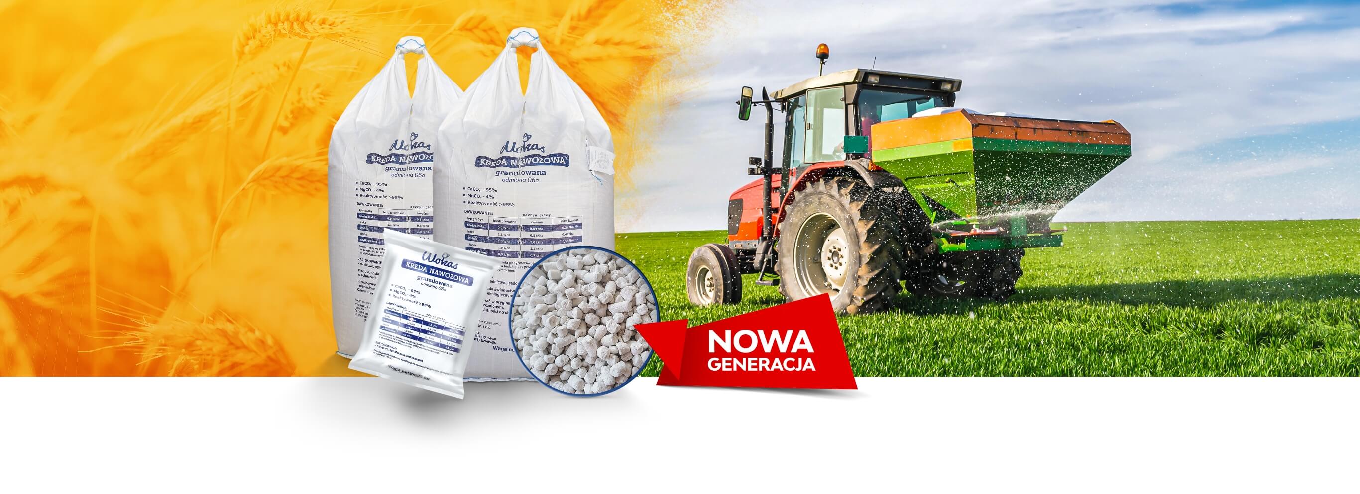 Wokas, produkt, rolnictwo, Kreda nawozowa granulowana odmiana 06a